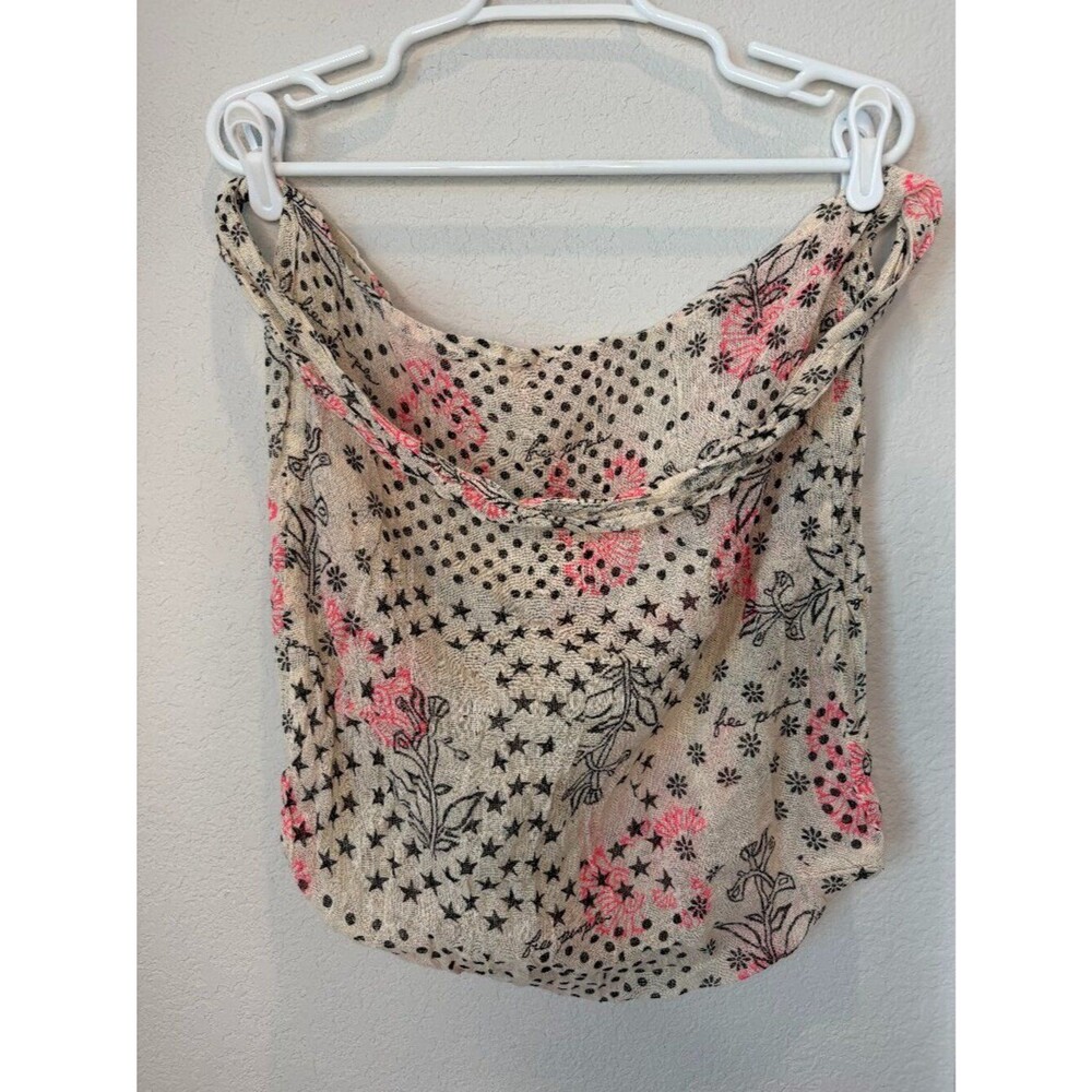 Free People Muslin Linen Boho Hobo Shoulder Bag